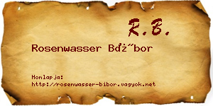 Rosenwasser Bíbor névjegykártya